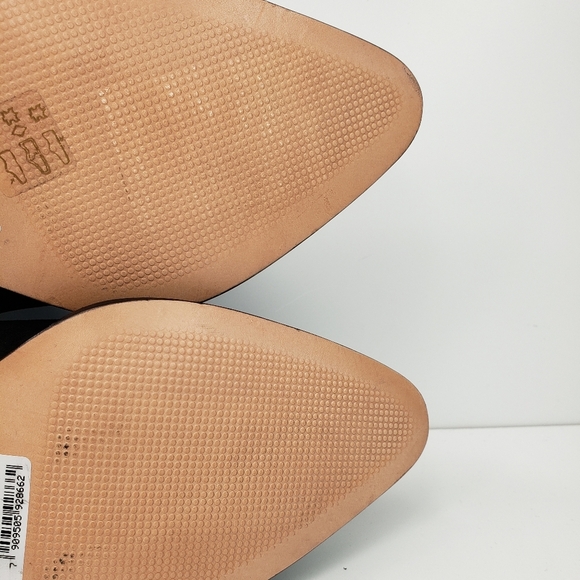 Schutz Jacqueline Black Suede Pointed Toe Low Western Pull On Ankle Boot Sz 8B - Picture 10 of 11